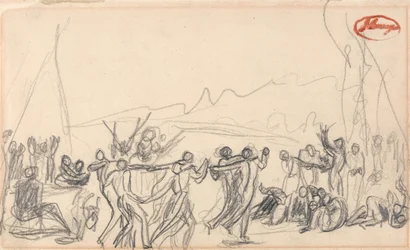 En bacchanalsk scene (muligens fra før syndfloden)
