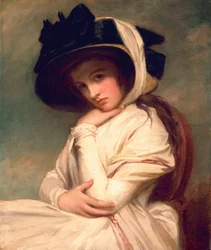 Emma Hart, senere Lady Hamilton, i en stråhatt, ca. 1782-94