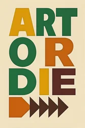 Kunst eller dø, 2024 (akryl på lerret)