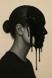 Obsidianmuse, 2025 (akryl på lerret)
