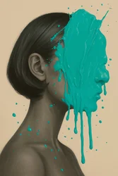 Den dempede blomstringen, 2025 (akryl på lerret)