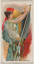 Independence Day, Belgia, Østerrike, fra Holidays-serien N80 for Duke brand cigarett..., 1890.