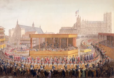 Kong Georg IVs kroningsprosesjon, Westminster, London, 10. juli 1821