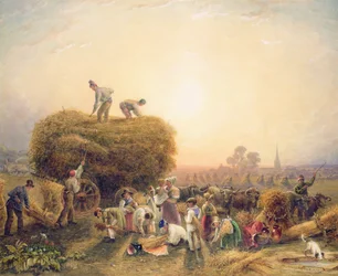 Høyproduksjon, 1832 (wc på papir)