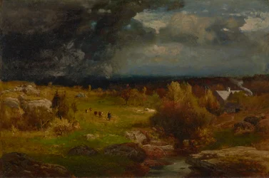 Opprydding 1875 (olje på lerret)