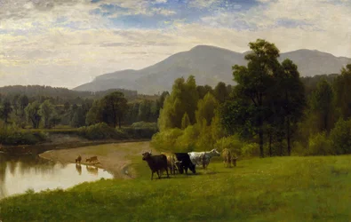 Beitemarker, 1867 (olje på papir om bord)