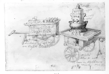 Ingefærøl og Hot Elder Wine-boder i Holborn, 1842