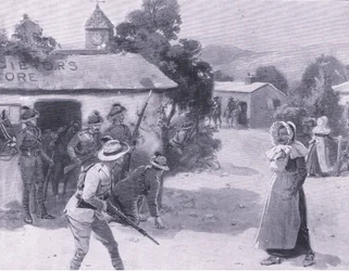 Bethunes lokkefugler, fra After Pretoria: The Guerilla War utgitt av Harmsworth Bros Limited, 1901