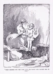 The Cheiron la lyren i hendene hans og brakte ham til å spille, fra The Heroes utgitt av George Allen og Unwin 1929
