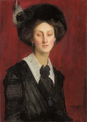 Hilda med svart hatt