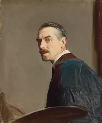 Selvportrett av kunstneren (olje på lerret)