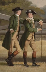 Detalj fra William Henry Cavendish-Bentinck, 3. hertug av Portland og hans yngre bror Lord Edward, 1767-68 (detalj av 3089923)