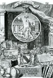 Bookplate of Lord Harley, 1741
