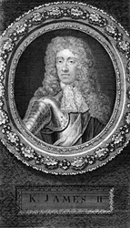 Kong James II av England, 1700-tallet.