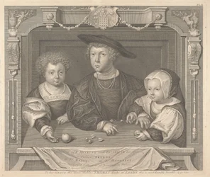 Tre barn av Henrik VII og hans dronning Elizabeth: prins Arthur, prins Henrik og prinsesse Margaret