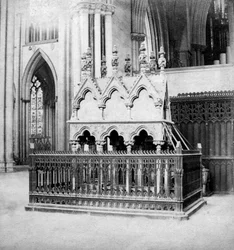 Monument til Walter de Grey, York Minster, York, North Yorkshire, tidlig på 1900-tallet.