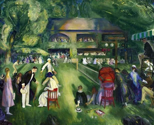 Realisme: Tennis på Newport par Bellows, George (1882-1925)