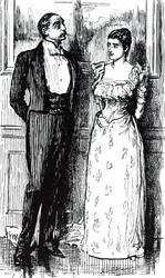 En tegneserie med tittelen 'Psychical Society'. Illustrert av George du Maurier (1834-1896), en fransk-britisk tegneserieskaper og forfatter