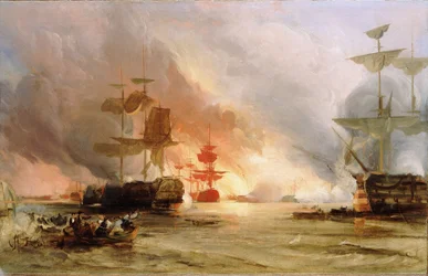 Bombardementet av Alger, 27. august 1816, ca. 1836 (oljemaleri)