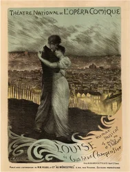 Plakat for Oper Louise av Gustave Charpentier, 1900