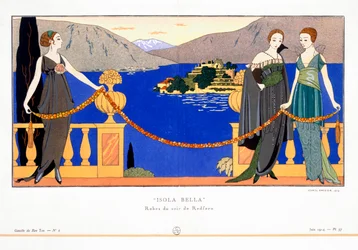 'Isola Bella', aftenkjoler designet av Redfern, 1914