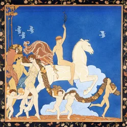 Den hvite hesten, ca. 1917-1920 (stensil)