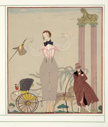 Mademoiselle de Maupin, fra Personages de Comedie, pub. 1922 (stensiltrykk)