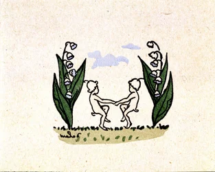 Strenger av liljekonvall og dansende alver - i "" Sur les chemins de France"" av Georges Delaw