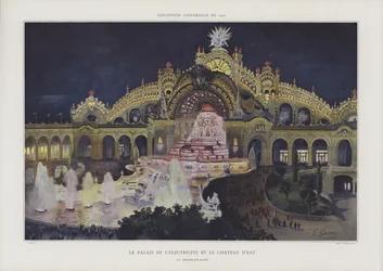 Palace of Electricity and Chateau of Water på Champ de Mars, Exposition Universelle 1900