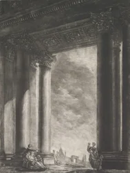 En utsikt over vestibylen til Santa Maria Maggiore i Roma, 1765-67.