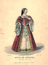 Diane de Poitiers, tidlig på 1800-tallet.