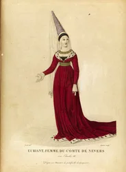 Euryanthe - Gatine, Georges Jacques (1773-1831) - Sent på 1700-tallet. - Etsning, akvarell - Privat samling
