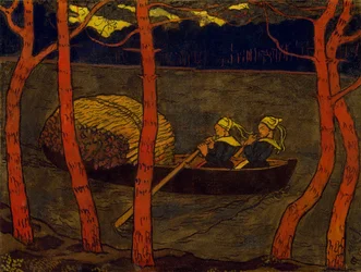 Båtkvinner i Bretagne, ca. 1893-94 (tempera på lerret)