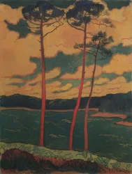 De røde furutrærne. 1888