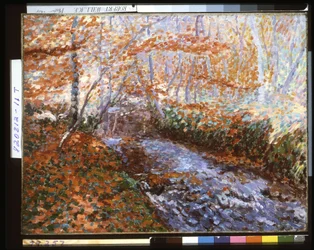 The Briante River (Forest Interior In Autumn) (olje på lerret)