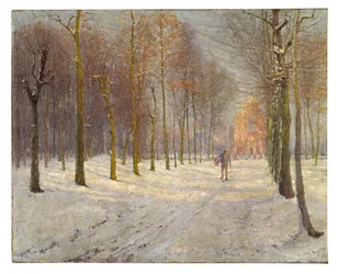 Kirke i Wondelgem (olje på lerret)