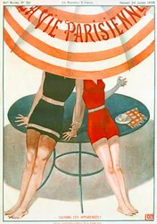 Elsker holder hender, illustrasjon fra quot;La Vie Parisiennequot;