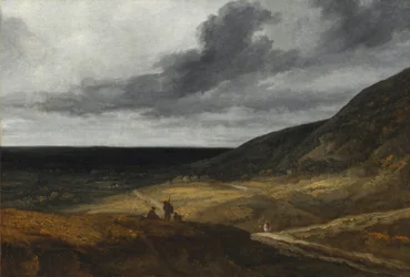 Landskap nær Paris, ca. 1840 (olje på stoff)