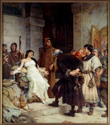 Et stigma i middelalderen Maleri av Georges Moreau de Tours (1848-1901) 1885 Søn. 2,6x3 m Musee des Beaux Arts Nantes