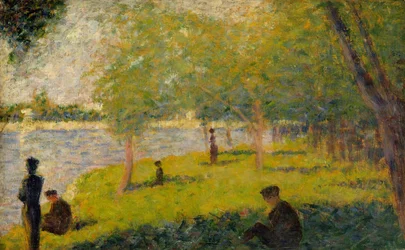 Studer for En søndag på La Grande Jatte, 1884.