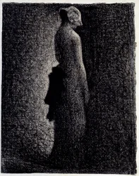 Den svarte knuten, omkring 1882. Mål 0,31 x 0,23 m. Paris, Orsay-museet