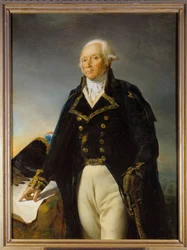 Portrett av Francois Christophe Kellermann (1735-1820), hertug av Valmy, sjef for hæren til Mosel-maleriet av Georges Rouget (1784-1869) 1792 Dim. 1,35 x 1 m