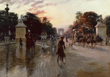 Champs-Élysées, Paris (olje på lerret)
