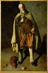 Spiller med hund (maleri på lerret)
