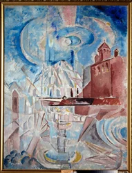 Fantaisie (Fantasy) - Maleri av Georgi Bogdanovich Yakulov (1884-1928) olje på lerret, rundt 1910, russisk kunst, 1900-tallet, futurisme - Statens kunstmuseum, Samara (Russland)