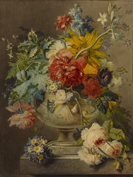 Blomsterbukett i en vase