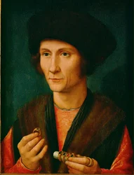 En gullsmed, muligens Jacques Cnoop, svigerfar til Gerard David … (olje på eik)