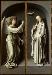Erkeengel Gabriel; The Virgin Annunciate, ca. 1510 (olje på eikepanel)