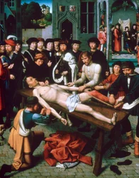 Flåingen av Sisamnes, detalj, 1498