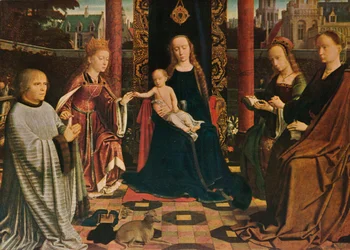 Jomfruen og barnet med hellige og giver, 1510, 1909